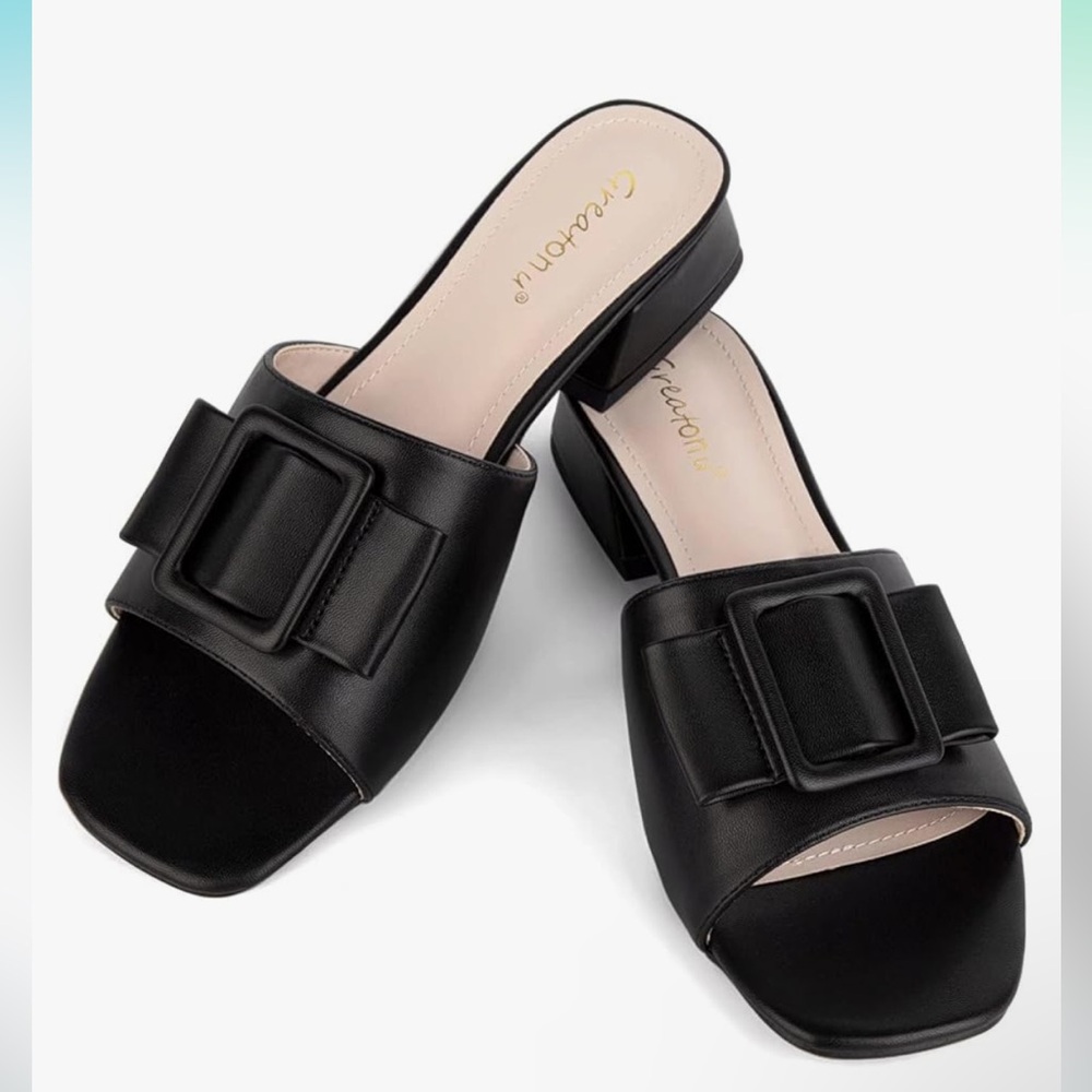 Greatonu Heeled Mule Sandals. Size 8.5. Good Used Condition
